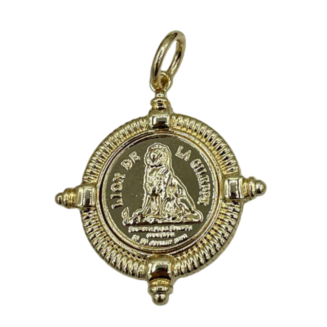 Lion de la Gileppe Coin Pendant