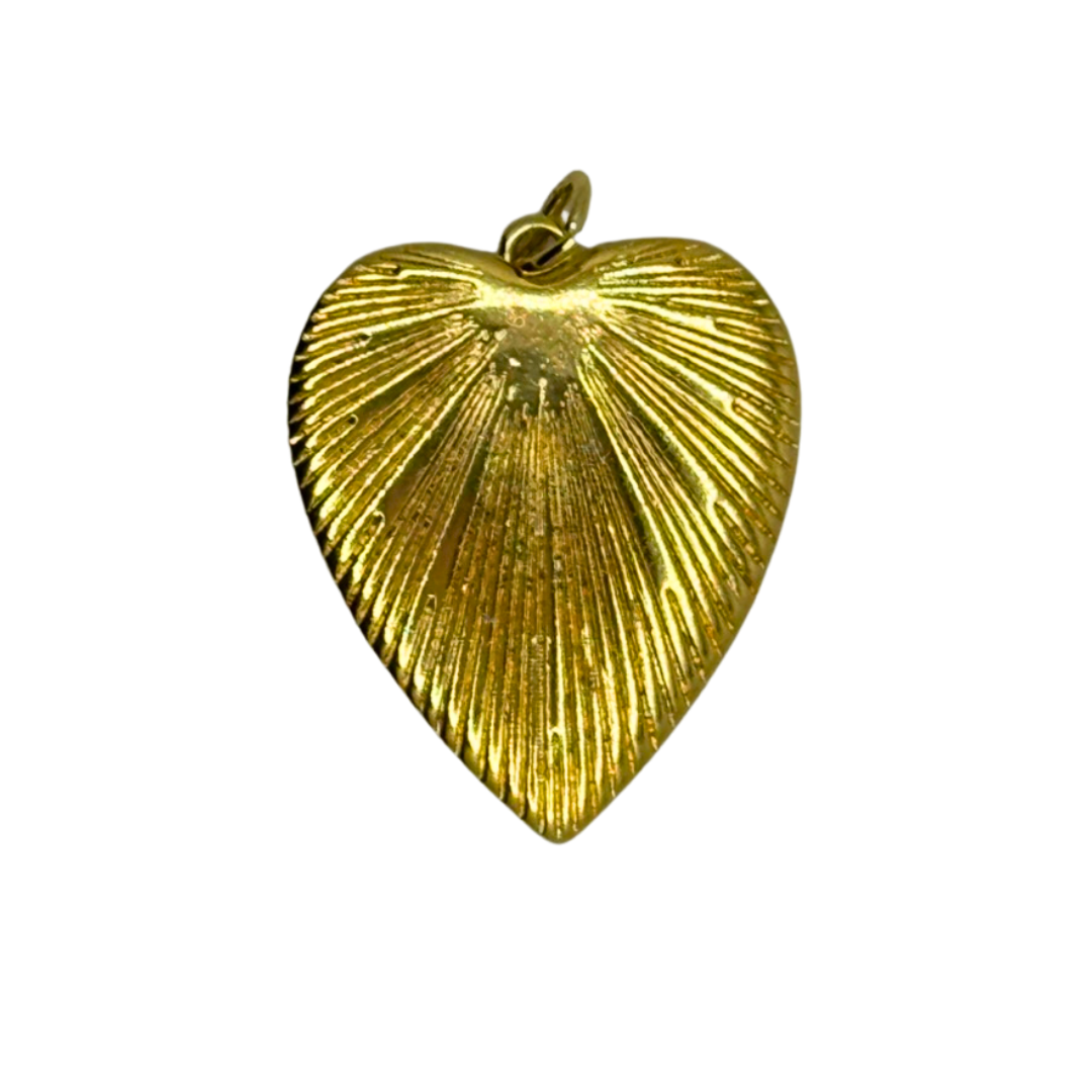 Etched Heart Pendant