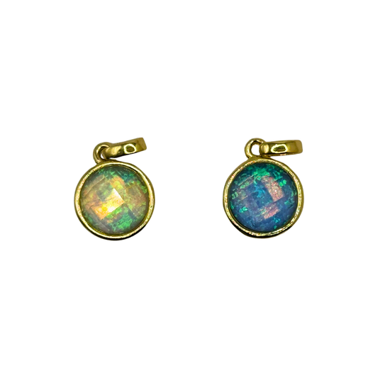 Fire Opal Bezel Charms