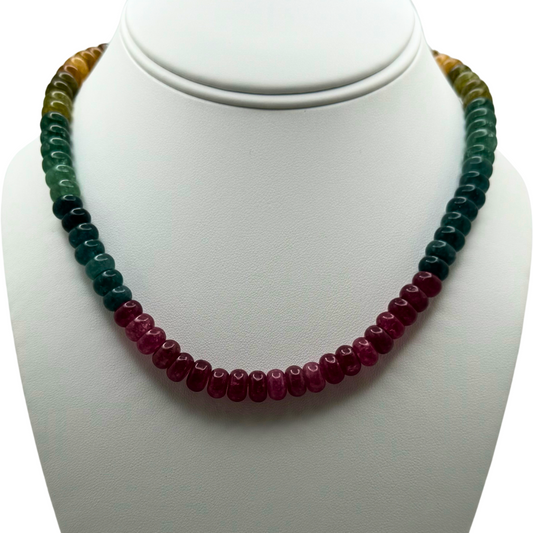 Autumn Rainbow Tourmaline Necklace