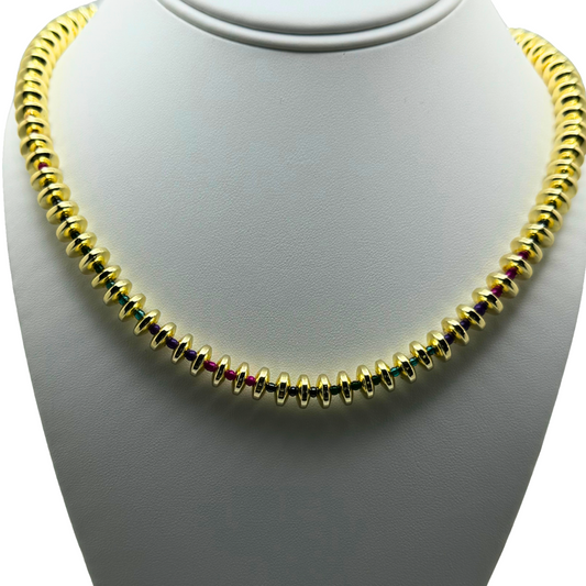 Gold and Jewel Tone Necklace