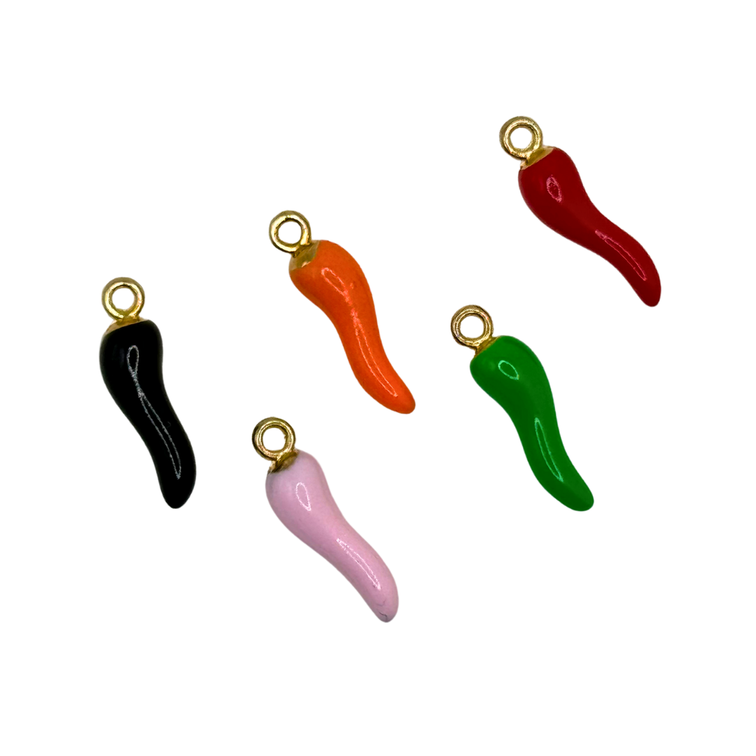 Colorful Enamel Italian Horn Charms