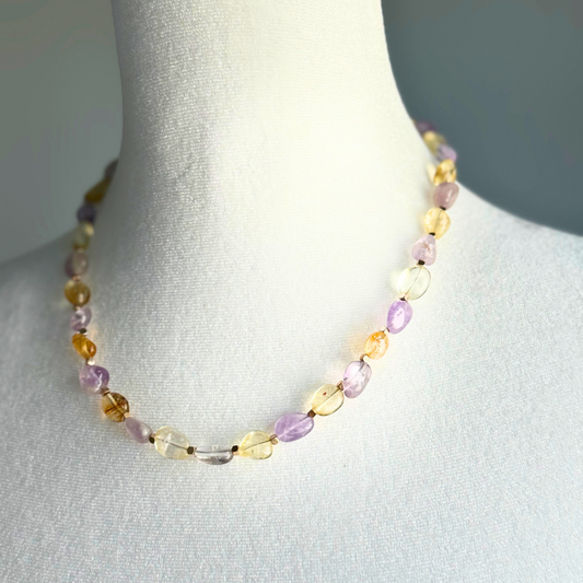 Amethyst and Citrine River Necklace