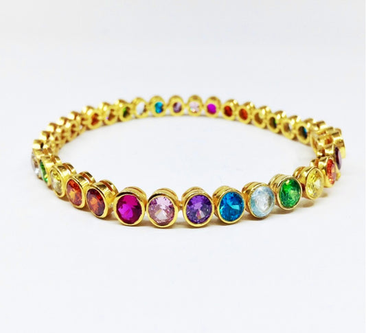 Rainbow CZ Tennis Bracelet - Pre-order 12/10